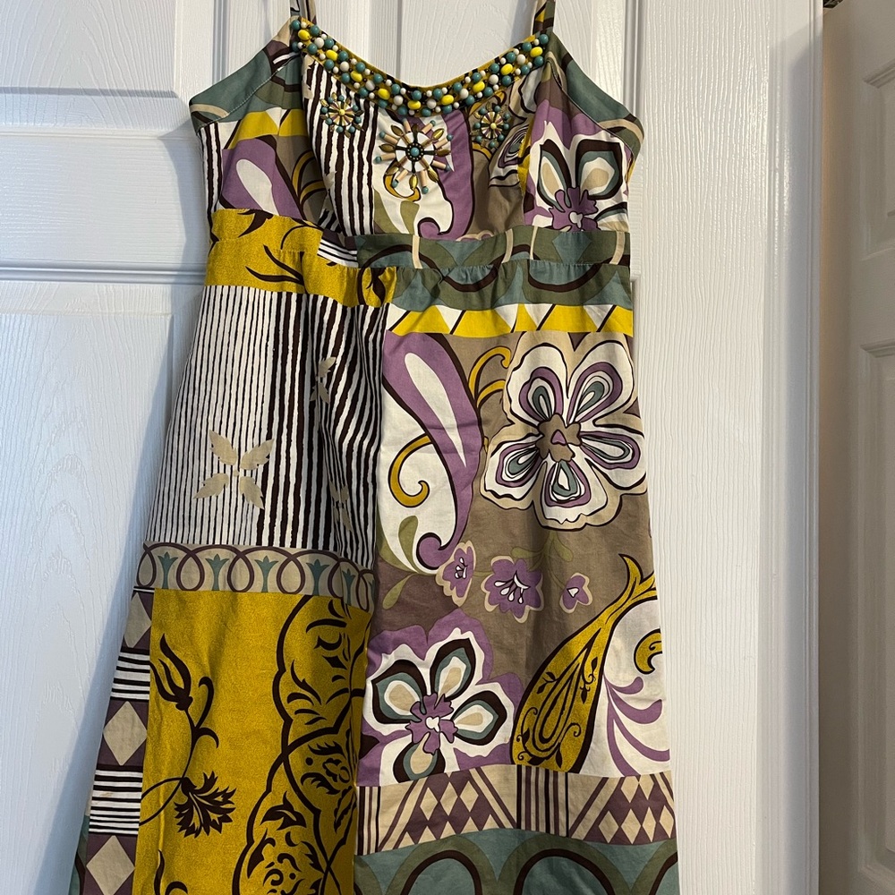 CAbi Multicolor Patchwork Casual Dress